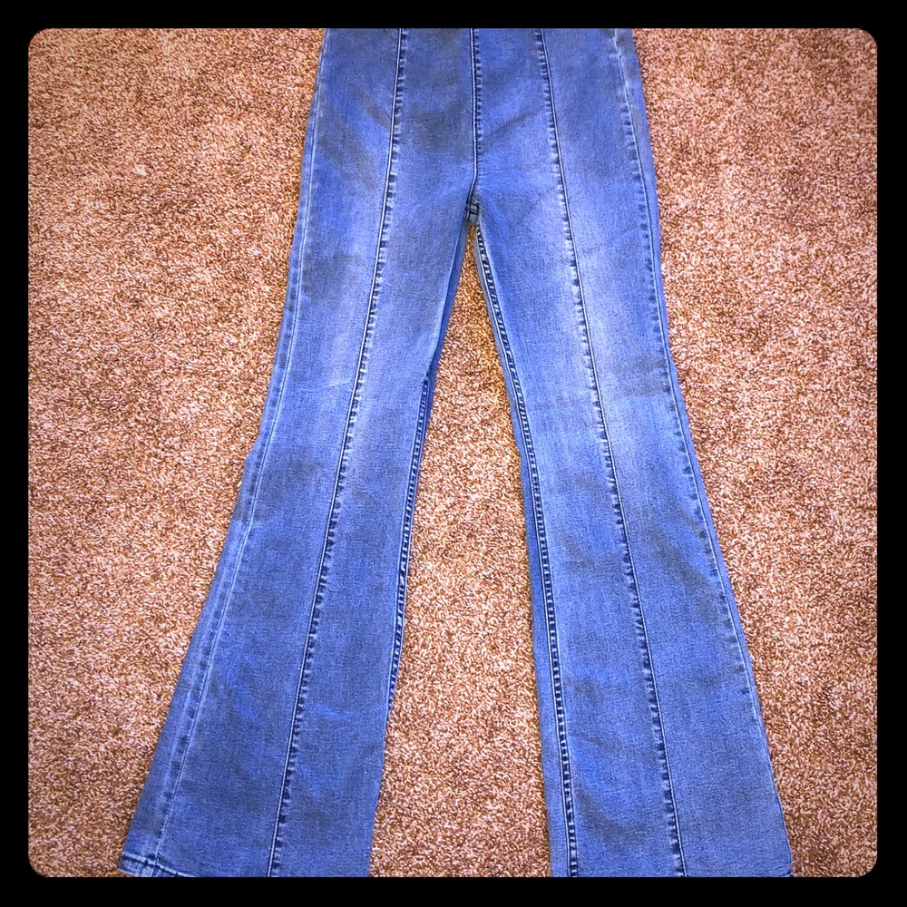 Free People stretch bell bottom jeans